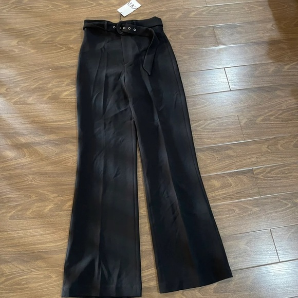 Zara high waisted belted long pants - Picture 5 of 10